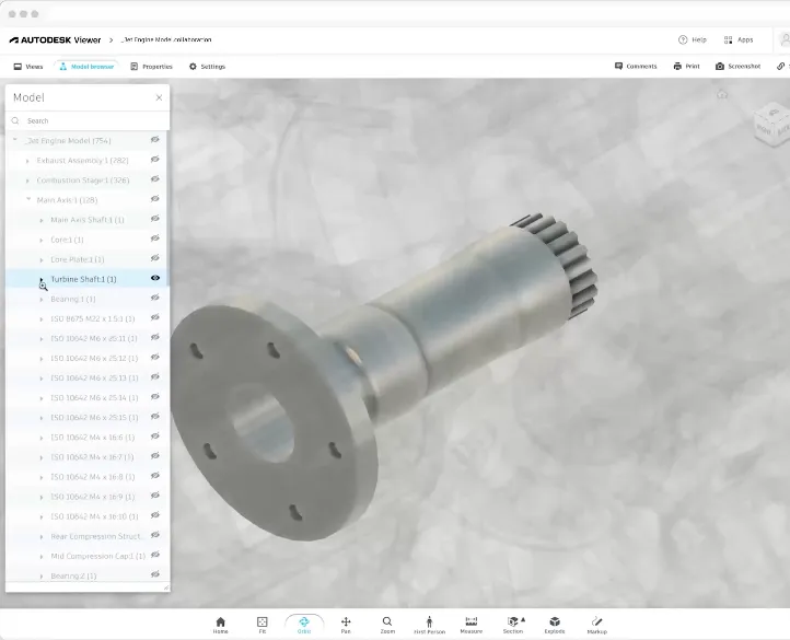 Screenshot of the Autodesk Viewer interface