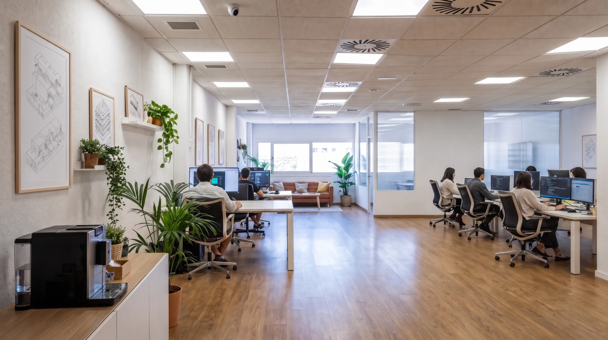 LAURIA ESCÁNER technical office in Madrid: the team working on point cloud capture and processing